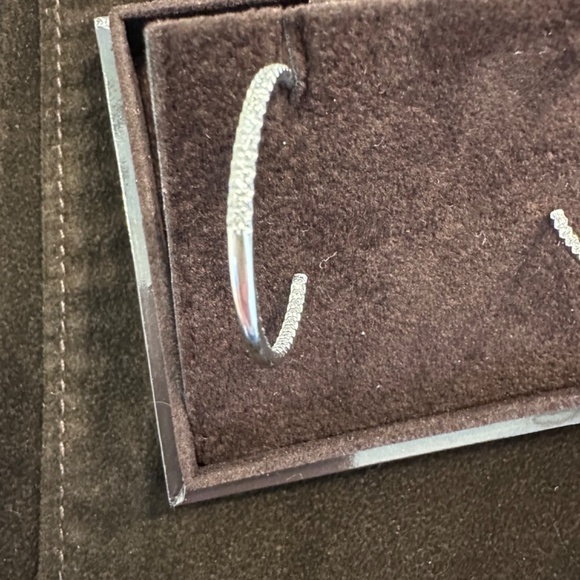 Roberto Coin 18k Gold Small Inside Outside Open Diamond Hoop Earrings - Picture 3 of 4